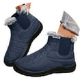 thumbnail image 3 of CAICJ98 Womens Boots Winter Warm Lined Slip On Ankle Boots Waterproof Booties Comfortable Outdoor Snow Boots for Women (Blue,Size 6.5), 3 of 6