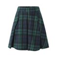 thumbnail image 4 of Women's Short Skirts Under $10 Checkered Umbrella Skirt Zipper Cott Soft Half Skirt, 4 of 9