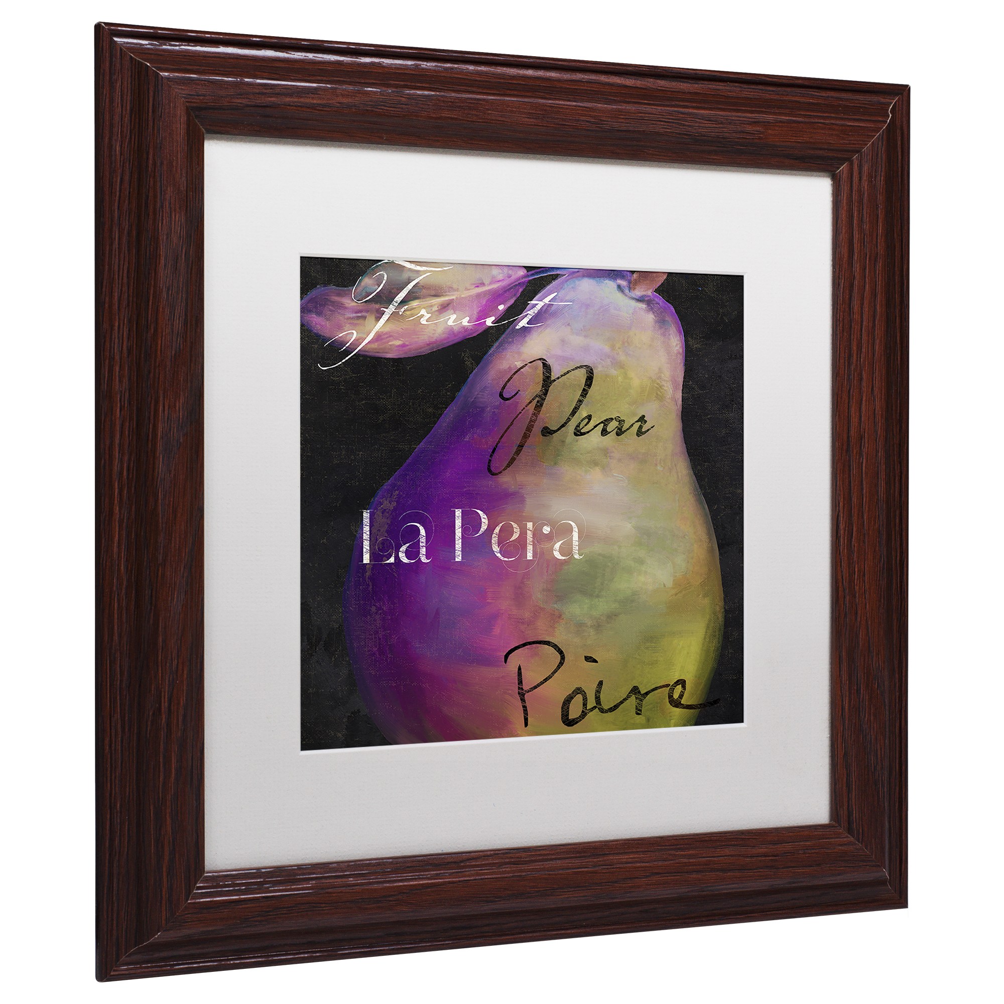 Trademark Fine Art "Painted Pear II" Canvas Art by Color Bakery White Matte, Wood Frame