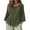 Army Green, variant on Womens Off Shoulder Peplum Top with Flared Sleeves, Army Green Casual Loose Fit Blouse Boho Tunic,Size S
