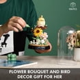 thumbnail image 3 of Aigidusansu Kit de construcción de loros, pájaros y flores, lindo girasol, árbol botánico, mini juego de bloques de construcción, juguete para adultos, regalo de cumpleaños de Navidad para su mamá, es, 3 of 5