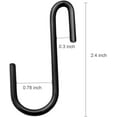 thumbnail image 2 of Paquete de 20 ganchos grandes y resistentes en forma de S de 6 cm para colgar en la cocina, el baño, el dormitorio y la oficina (paquete de 20, S, negro), 2 of 5