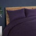thumbnail image 3 of Unique Bargains 3 Pieces Pompoms Duvet Cover Bedding Set King Dark Purple, 3 of 8