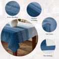 thumbnail image 5 of Haze Blue White Ombre Table Cloth Waterproof Tablecloths, Vintage Gradient Striped Aesthetics Tablecloth Dining Table Cover for Kitchen Party Tabletop Outdoor, Rectangle Tablecloth 52x70 Inch, 5 of 9