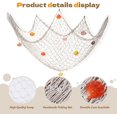 thumbnail image 4 of eZAKKA Decorative Fish Net, 79 x 59inch Mediterranean Style Nautical Decorative Fishing Net Wall Hangings Decoration with Sea Shells, Beige, 4 of 8