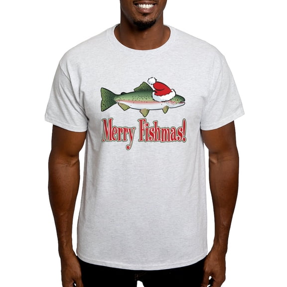 CafePress - Merry Fishmas Light T Shirt - Men's Classic Graphic T-Shirt
