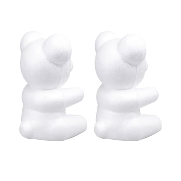 LOLIPPYY 2Pcs White Bear Model for DIY Craft Projects and Holiday Party Decoration