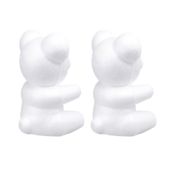 LOLIPPYY 2Pcs White Bear Model for DIY Craft Projects and Holiday Party Decoration
