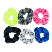 Scunci Original Scrunchies in Washable Mixed Knit Fabrics in Multi-Colors, 6ct