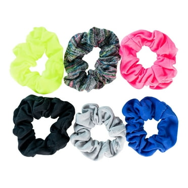 Scunci Original Scrunchies in Washable Mixed Knit Fabrics in Multi-Colors, 6ct