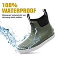 thumbnail image 4 of HSBDNZQ Men's Deck Boots, Waterproof Ankle Rain Boots, Anti-Slip Rubber Fishing Shoes for Boating, Camping & Outdoor Work, Green, Size 8, 4 of 10