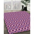 thumbnail image 2 of Ahgly Company Indoor Square Patterned Dark Magenta Purple Area Rugs, 7' Square, 2 of 6
