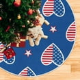 thumbnail image 5 of FMSHPON American Flag Tree Skirt Independence Day Xmas Christmas Tree Skirt Stand Mat for Holiday Party Decoration Indoor Outdoor 36 inches, 5 of 6