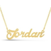 SuperJeweler Jordan Nameplate Necklace in Gold 16 inches All Names Available for Women