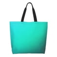 thumbnail image 1 of Balery Turquoise Light Blue Bolsa Tote Estilo Estético con Cremalleras, Bolsa de Hombro, Bolsa de Compras Grande y Plegable, 1 of 8