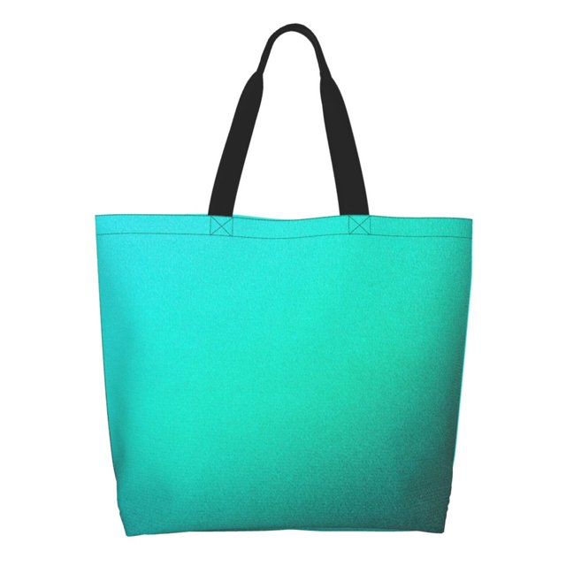 Balery Turquoise Light Blue Bolsa Tote Estilo Estético con Cremalleras, Bolsa de Hombro, Bolsa de Compras Grande y Plegable