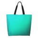 thumbnail image 1 of Fotbe Turquoise Light Blue Bolsa Tote Estética de Lona con Estampado para Mujer - Bolsa Reutilizable de Hombro Casual para Vacaciones, Compras, Trabajo y Gimnasio, 1 of 8