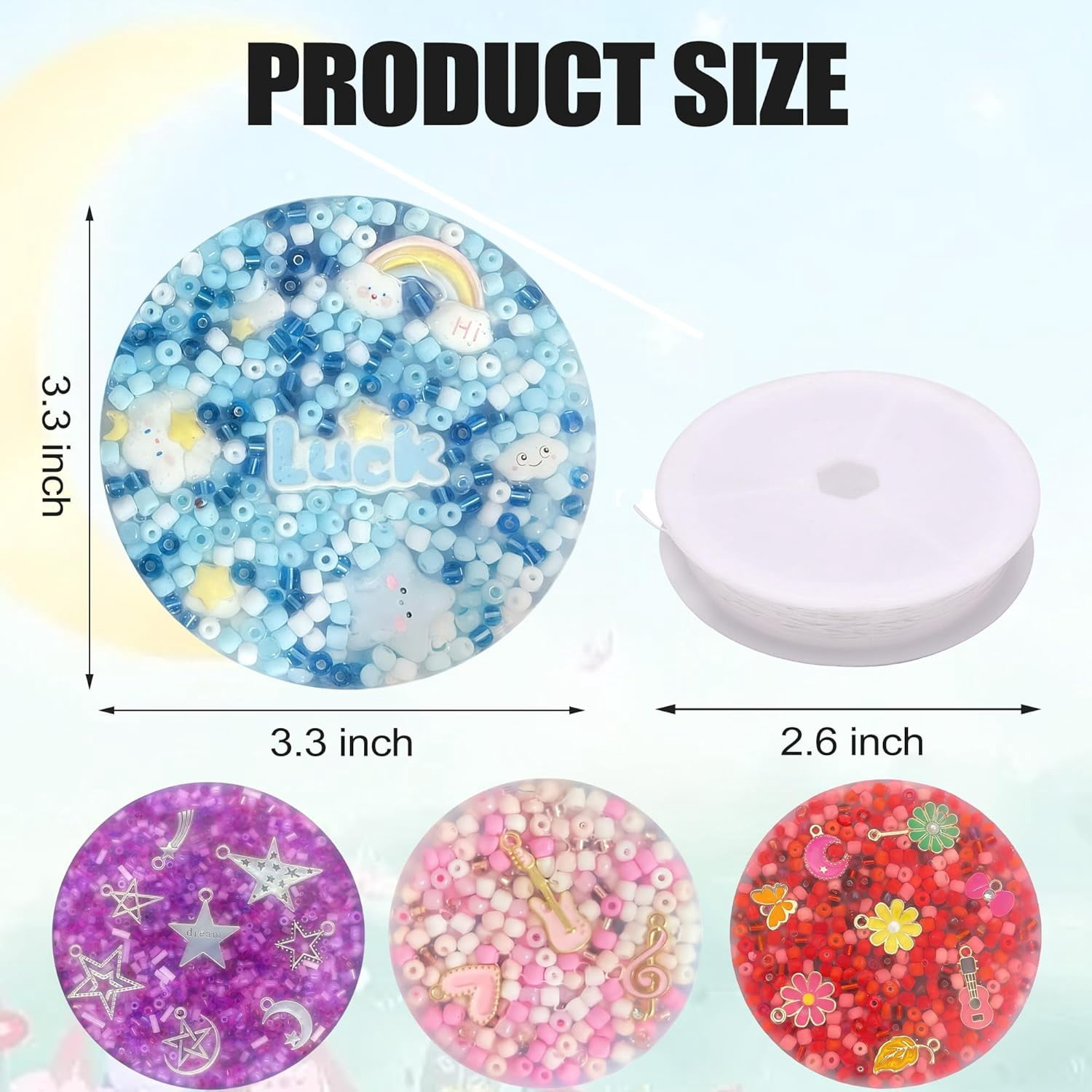 4 Pack Sensory Fidget Pads with Beads & Charms - DIY Bracelet Making Kit, Calming Tactile Toys for Adults & Teens, Portable Stress Relief Toys for Focus & Relaxation