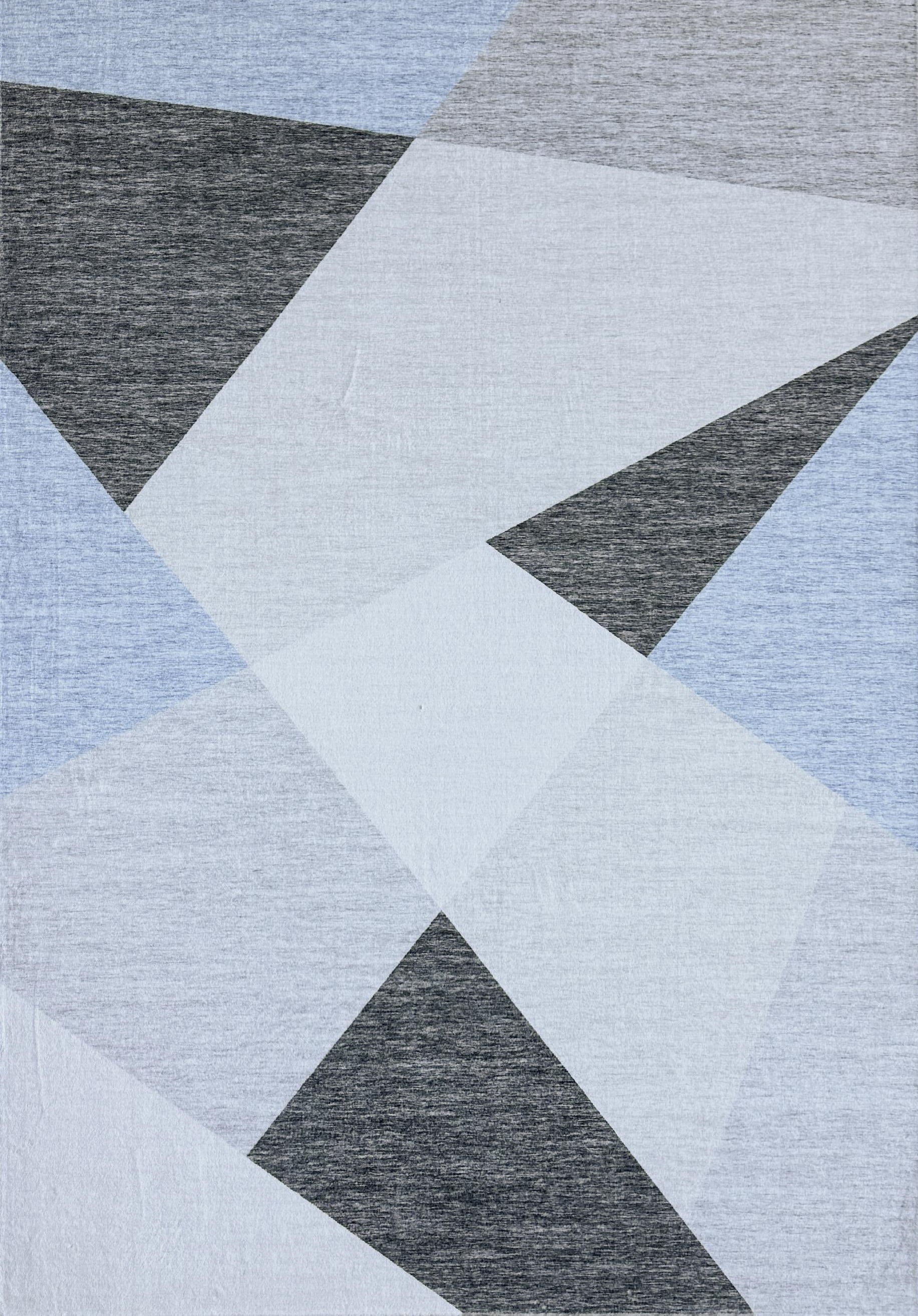 Rug Branch Eclipse Mid-Century Modern Indoor Area Rug, Blue Grey, Abstract - Living Room, Bedroom, Dining Room, and Office