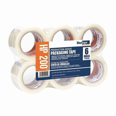 Carton Sealing Tape, 1.8 mil, Clear, PK6 104484
