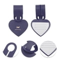 thumbnail image 3 of Unique Bargains 1 Pc Heart Shape Luggage Tag for Travelling Deep Blue Polyurethane, 3 of 5