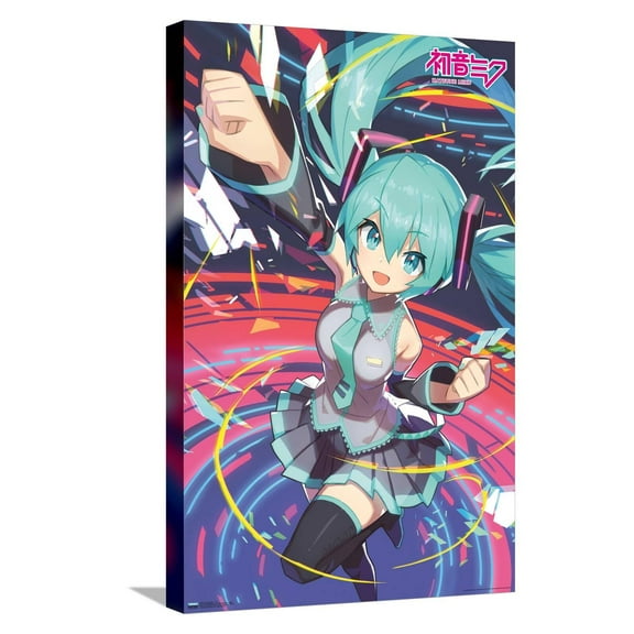 Hatsune Miku - Fist Canvas Wall Poster, 14.725" x 22.375"