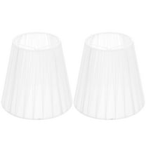 2pcs Cloth Lamp Shade Mesh Fabric Lampshade Clip On Bulb Cover European Style Lamp Cover for Table Lamp Chandelier Ceiling Lights Wall Lamp White