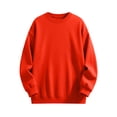 thumbnail image 5 of TKKCS Mens Fleece Crewneck Sweatshirt- Long Sleeve Lightweight Loose Fit Casual Daily Pullover Tops Red Size L, 5 of 5