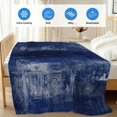 thumbnail image 4 of Navy Blue Cooling Blanket,Lightweight Summer Throw Blanket with Double Sided Cold Effect,Retro Oil Painting Modern Abstract Art Aesthetics Picnic Blankets Bed Sheet for Hot Sleepers 60"x80", 4 of 8