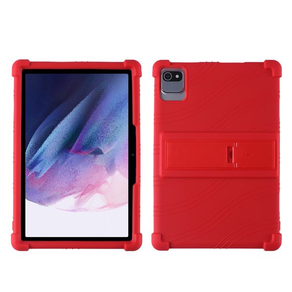 Étui pour Tablette Doogee T10/T10S, Sécuritaire, Antichoc, Support en Silicone, Housse Rouge Doogee T10 T10S