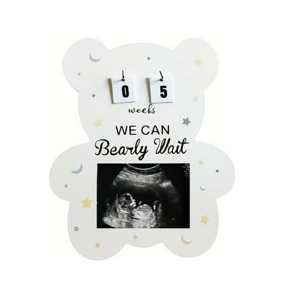 Sonogram Picture Frame with Baby Countdowns Week New Mom Expecting Parent to Be Keepsakes Ultrasounds Photo Frame Gift