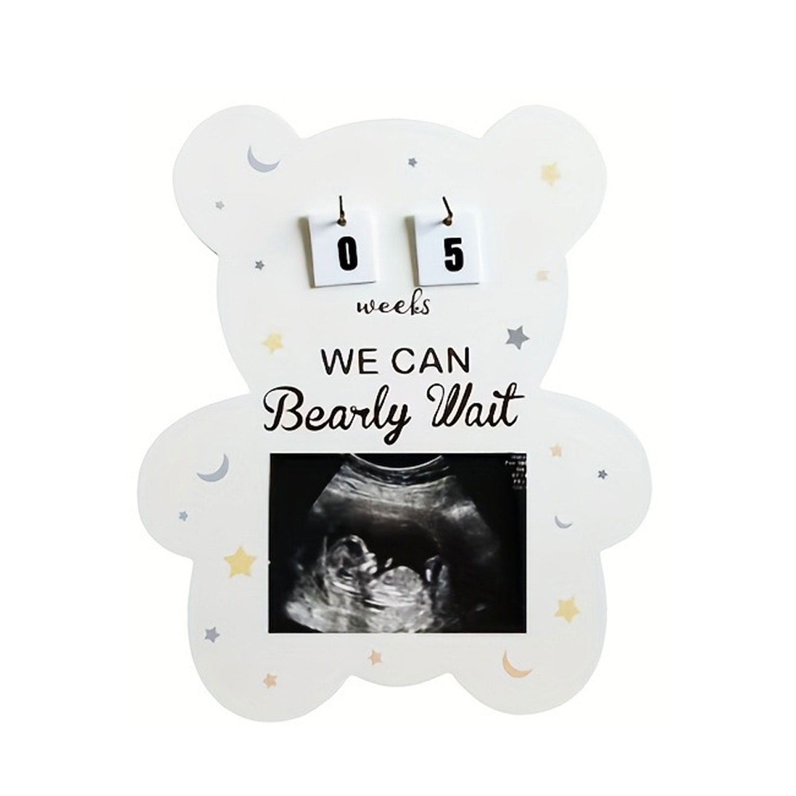 Sonogram Picture Frame with Baby Countdowns Week Baby Showers Welcome Sign Pregnancy Announcements Ideas Keepsakes Gift