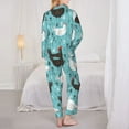 thumbnail image 5 of Kll Lovely Roosters Print Women'S Long Sleeve Pajamas With Pants Sleepwear Loungewear 2 Set-Xx-Large, 5 of 9