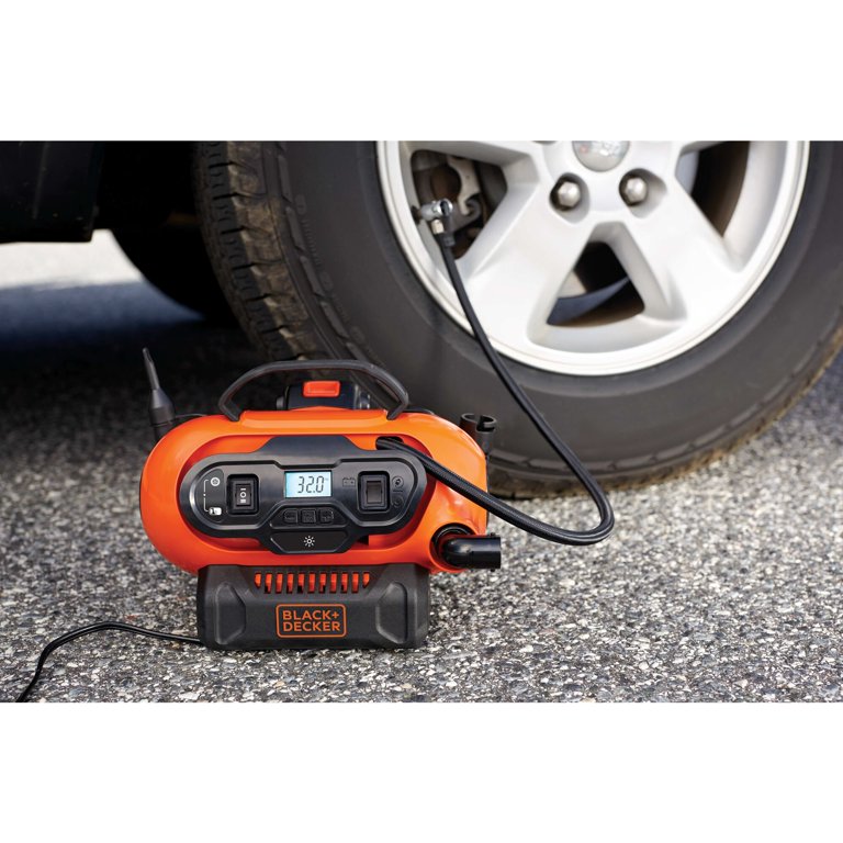 BLACK+DECKER 20V MAX* Cordless Tire Inflator, Cordless & Corded