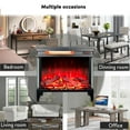 thumbnail image 6 of DEALTOPS 23.9'' Electric Fireplace Heater Stove, Realistic Three-Sided Flame View Effect Stove , Black, 6 of 8