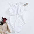thumbnail image 4 of QHFBli Women's One Piece Swimsuit for Women Mesh Patchwork Cut Out Bathing Suits Tummy Control V Neck Monokinis Swimwear, 4 of 4