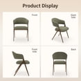 thumbnail image 2 of EOP Dining Chairs Set of 4, Mid Century Modern Fabric Kitchen Arm Chairs, Upholstered Dining Room Chairs with Iron Legs, Padded Seat for Living Room, Restaurant, Cafe, Green, 2 of 7