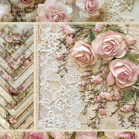 Scrapbook Paper Pad, 24 Sheets 6x6 Inch Single-Sided Card Making Journaling Planner Scrapbooking Supplies Aesthetic Decorative Craft Paper Cardstock