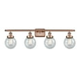 thumbnail image 2 of Innovations Lighting  Ballston Urban Beacon - 4 Light 36" Bath Vanity Light Clear/Brushed Brass Finish, 2 of 5