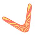thumbnail image 4 of Orange Boomerang, Returning Boomerang, Environmental-friendly For Adults Children, 4 of 8