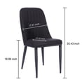thumbnail image 3 of Leejay Faux Leather Dining Chair for Kitchen Dining Room,Black(Set of 6), 3 of 5