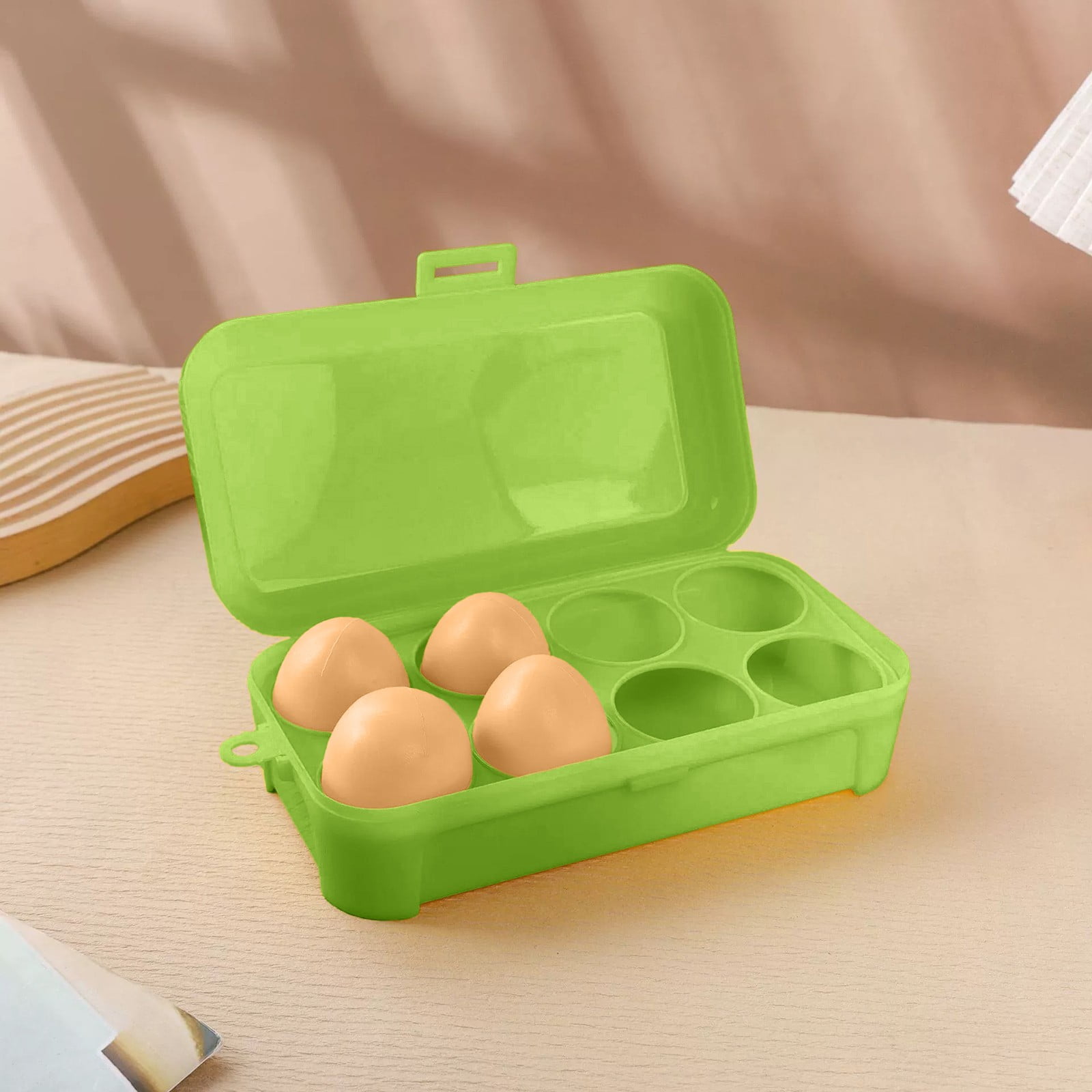 Deviled Egg Holder, Egg Carrier,8 Girds Egg Holder Container,Portable Egg Tray, Plastic Egg Carton, Shockproof Egg Holder Container for Refrigerator Camping Picnic Hiking, Egg Storage Case