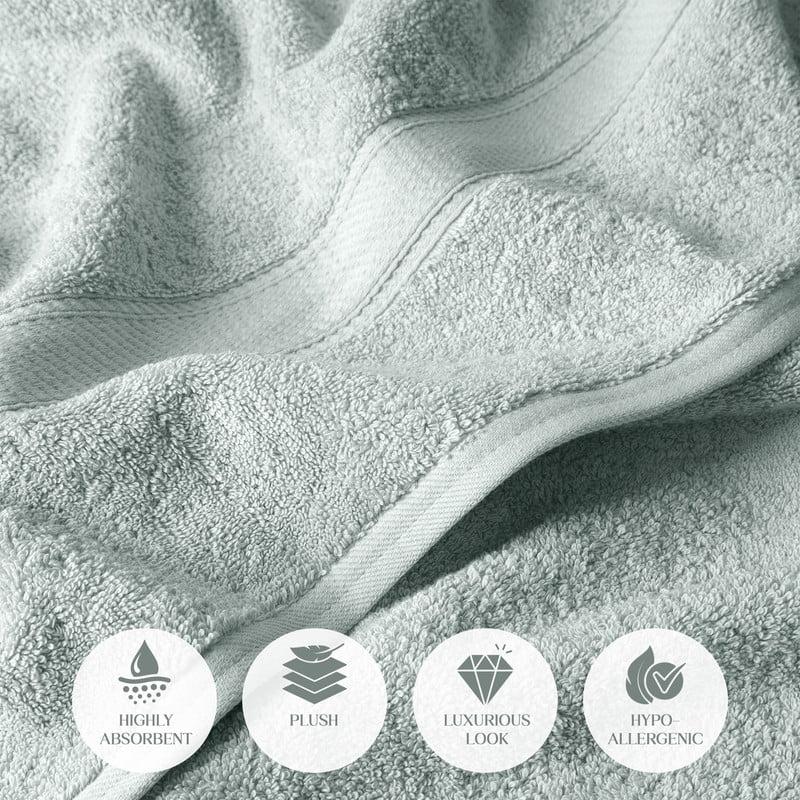 Superior 800 GSM Egyptian Cotton 3-Piece Towel Set, Soft Ultra Absorbent Towels, Toast