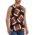 thumbnail image 2 of Disketp Brown Football On Black Sleeveless Tshirts For Men, Muscle Shirts For Men Dry Fit Tank Top-Small, 2 of 8