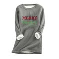 thumbnail image 1 of Tpzfurits Haut Automne 2024 pour Femmes, Mode Féminine de Noël Imprimé Manches Régulières Hiver Ample Vacances Décontracté Manches Col Rond Chemise Hauts/gris, (m), 1 of 2