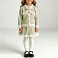 thumbnail image 5 of Bxsruta Girls Sweater and Skirt Set Long Sleeve Button Down Outfit Casual School Party Wear, 5 of 8
