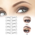 thumbnail image 4 of Juego de moldes para cejas de maquillaje, moldeador de cejas suave de PEVA con banda elástica, herramienta de maquillaje reutilizable para principiantes., 4 of 10