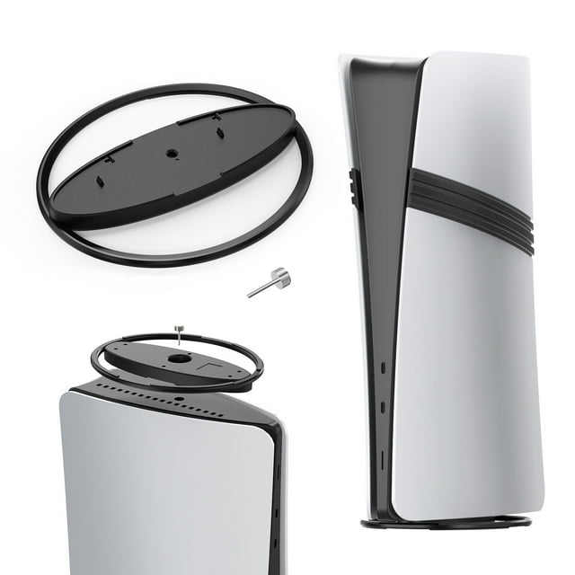JYS Support Vertical Universel pour PS5 Pro/PS5 Slim - Base Circulaire en Métal Robuste pour Tous les Modèles PlayStation 5 (Disque/numérique), Support Vertical Stable pour Console