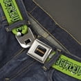 thumbnail image 2 of Beetlejuice Belt, Seatbelt Buckle Belt, Beetlejuice Slime Title and Sandworms Green Black White, 30 to 44 Inches, 2 of 9