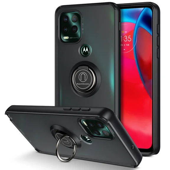 For Motorola Moto G Stylus 5G 2021 Phone Case,Shockproof Ring Stand Rugged Cover